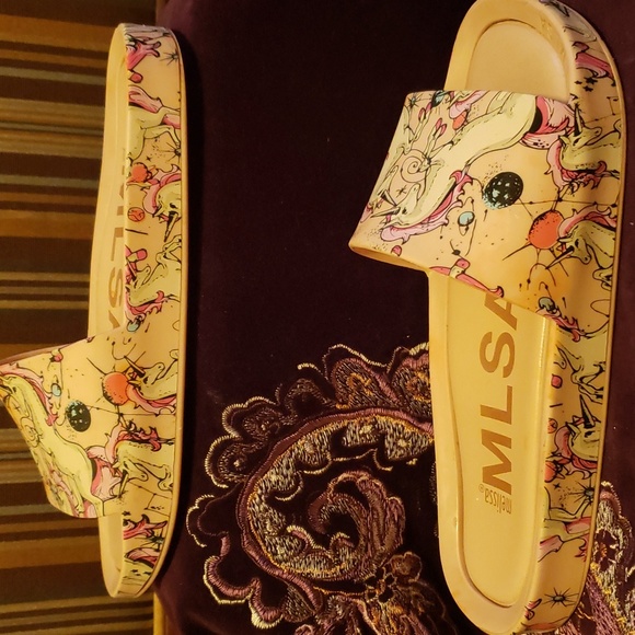 EUC MLSA by Melissa Pink Unicorn Beach Slides (6)-$25 for 2 | Shoe Sale Promo - Picture 2 of 9